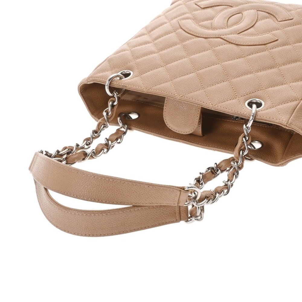 CHANEL PST Petite Tote Beige A20994 Women's Caviar Skin Bag - Picture 3 of 10